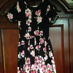Major Unicorn Floral Dipped/Ombré Black Amelia